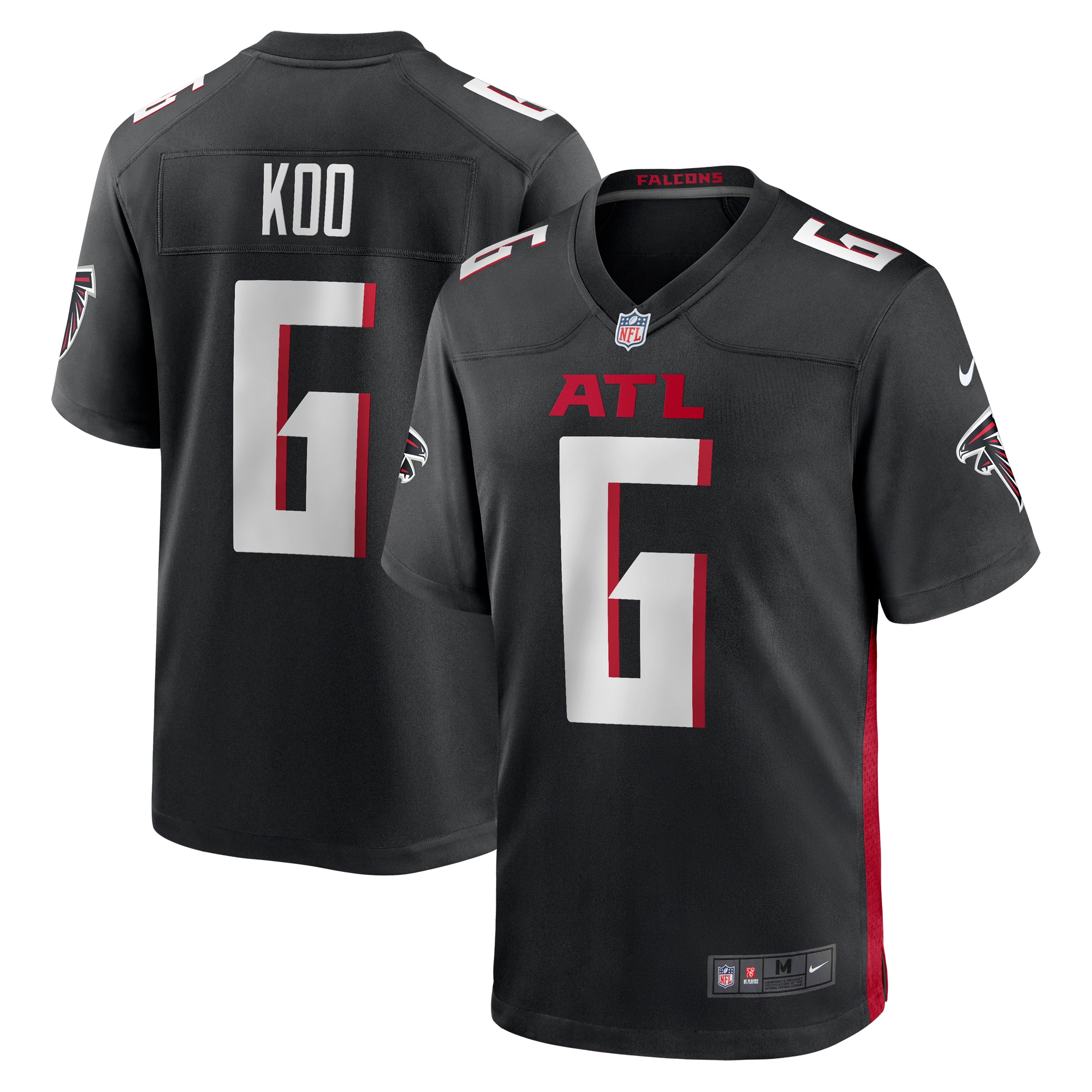 Younghoe Koo Atlanta Falcons Team Game Jersey – Black