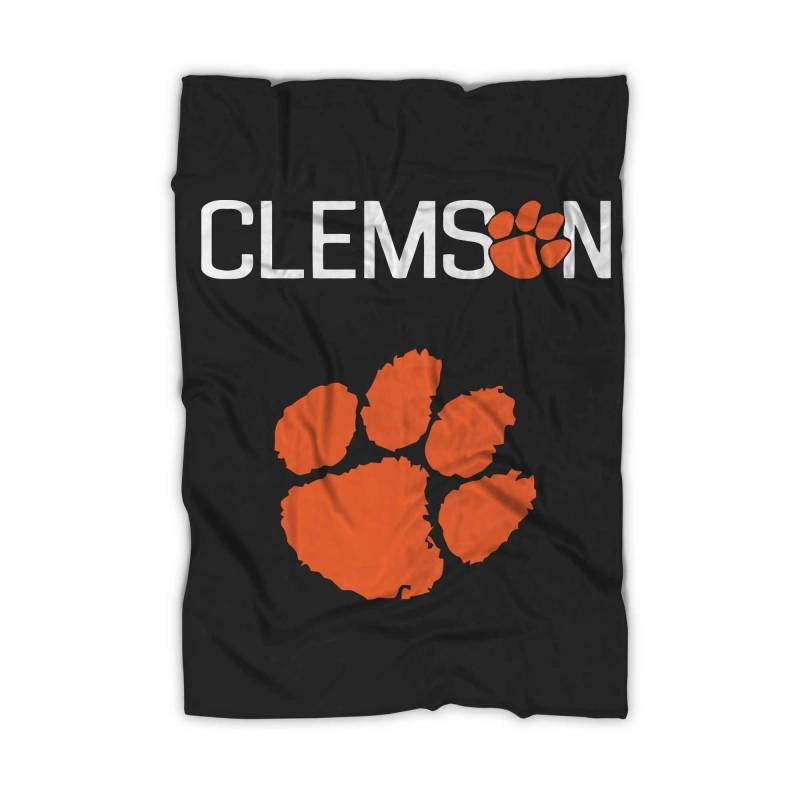 Clemson Tigers Tiger Paw Logo Blanket