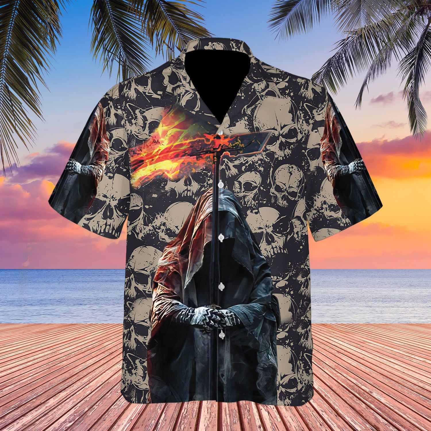 The Death Scythe Skull Hawaii Lover Hawaii Shirt For Men Women Ha94328