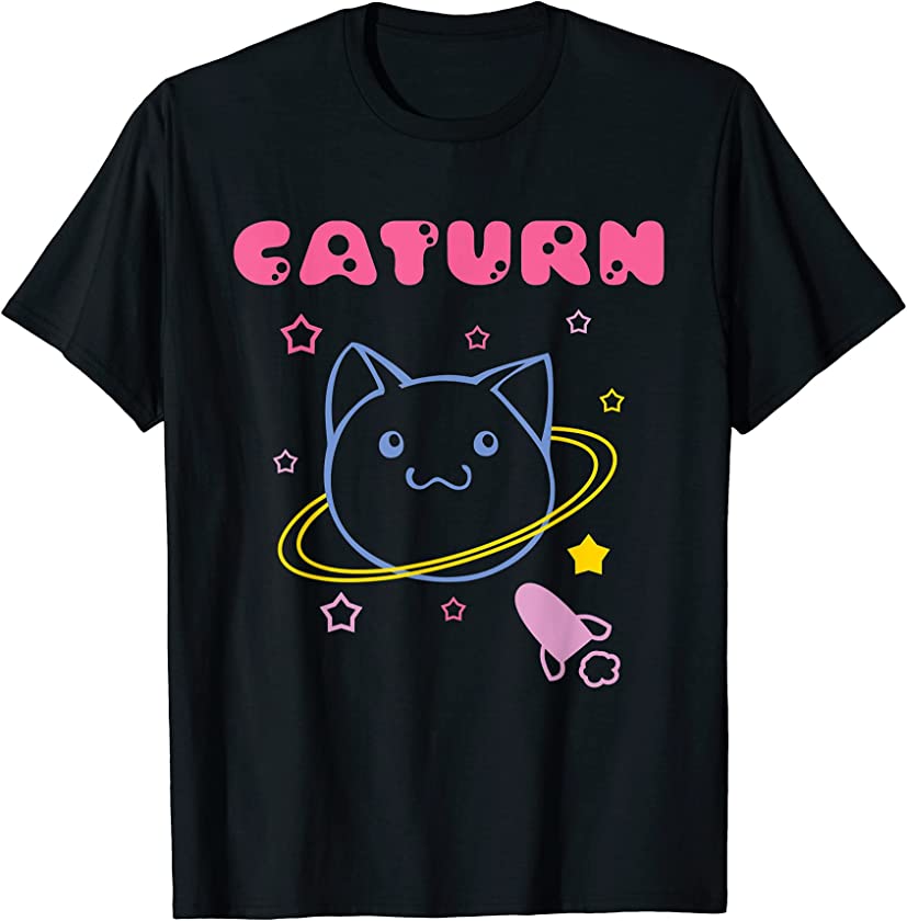 Caturn Cat in Space Planet Saturn Kitten Astronomy Science T-Shirt