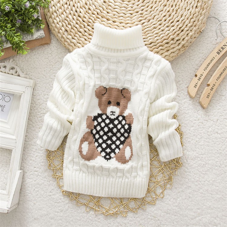 Bibicola baby girls boys spring autumn winter warm thicken cartoon sweaters children toddler new style cotton warm sweater alx