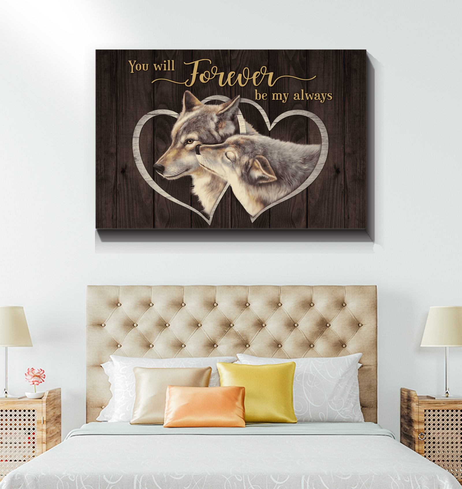 You Will Forever Be My Always – Wolf Premium Wall Art Canvas