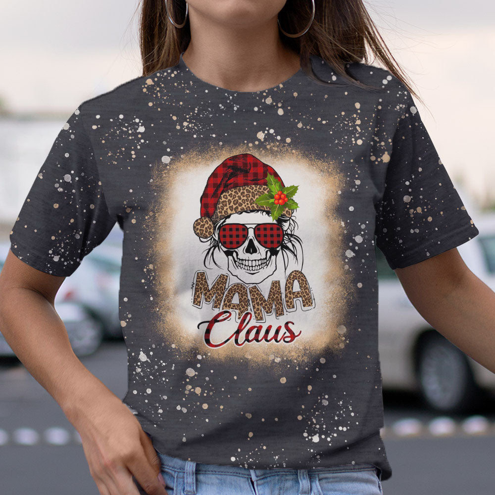 Skull Leopard Mama Claus Bleached All Over Print – Tlno0210212