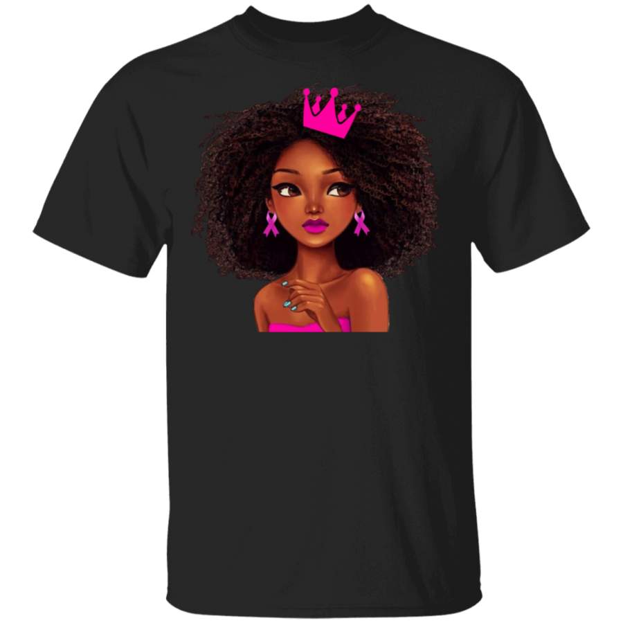 Cool Black Queen Matching Breast Cancer Awareness Gifts T-Shirt