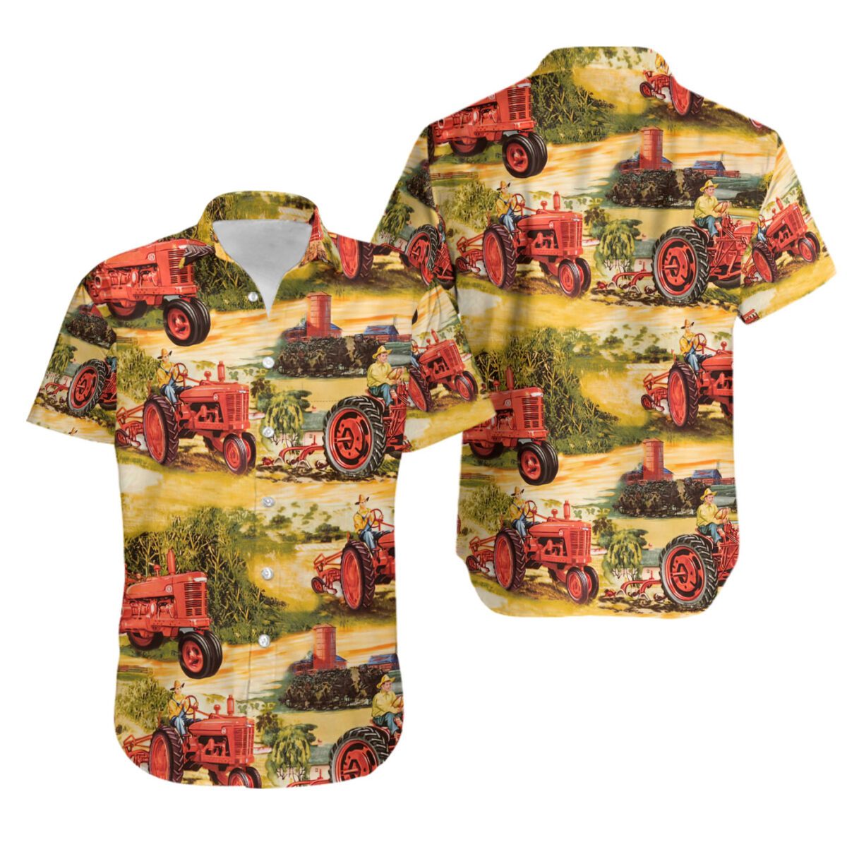 Childhood Tractor Farmer Aloha Hawaii Shirts Unisex Ha67522