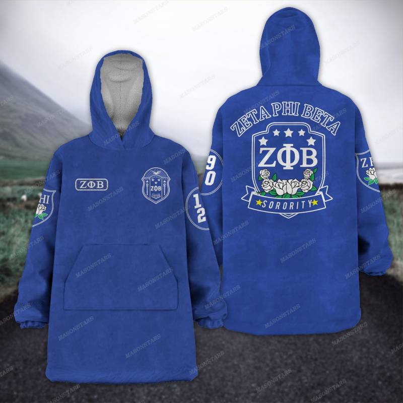 ZETA PHI BETA FLEECE LAZY PAJAMAS HOODIE 20320202