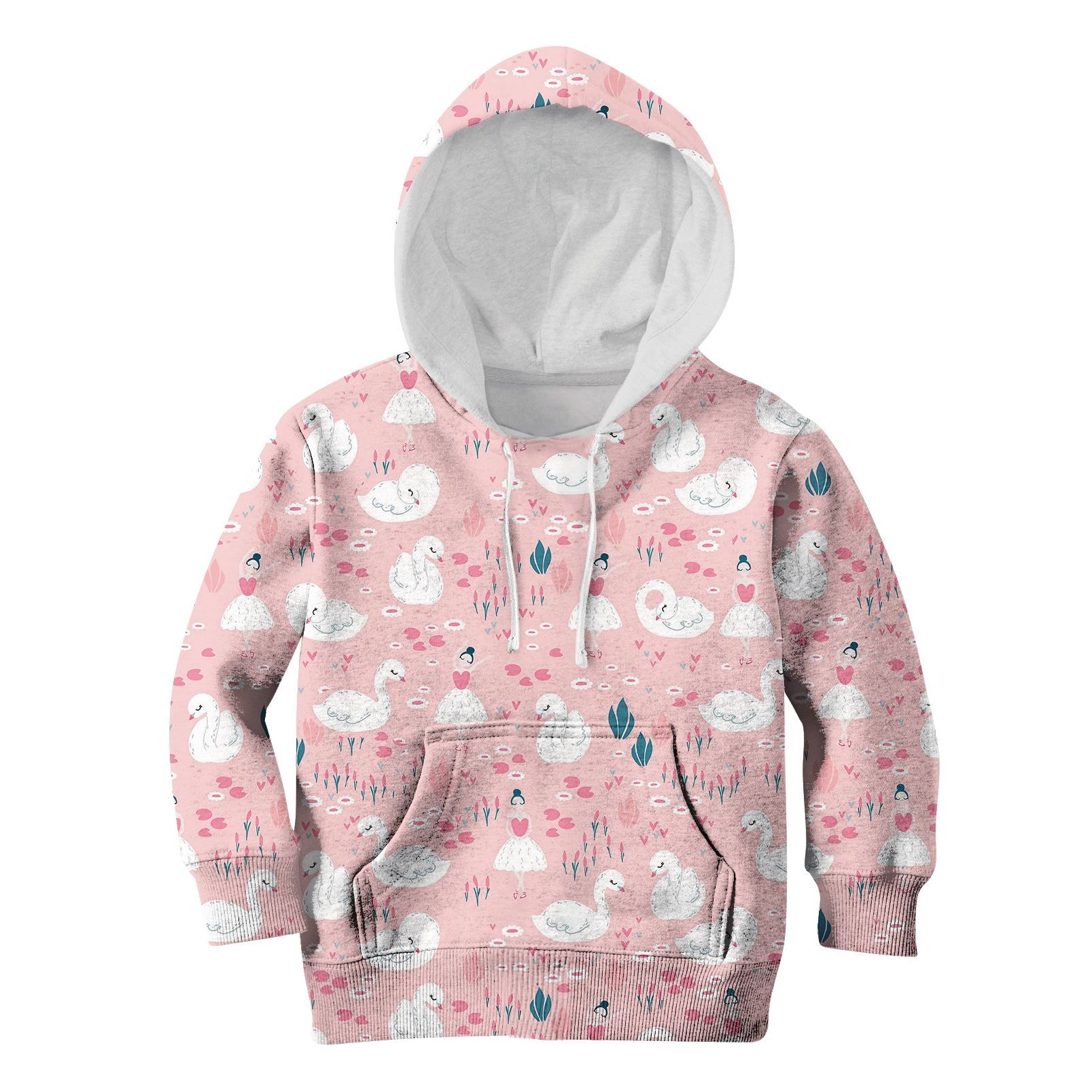 Gearhumans Swans And Little Ballet Dancers Kid Custom Hoodies T-Shirt Apparel