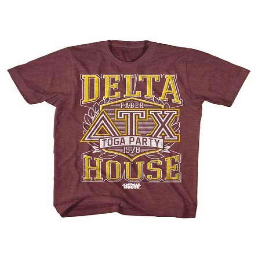 ANIMAL HOUSE-TOGAPARTY78-VINTAGE MAROON HEATHER ADULT S/S T-SHIRT