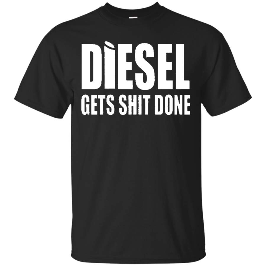 AGR Diesel Gets Sht Done Stacks Trucker Coal Worker Mens T Shirt