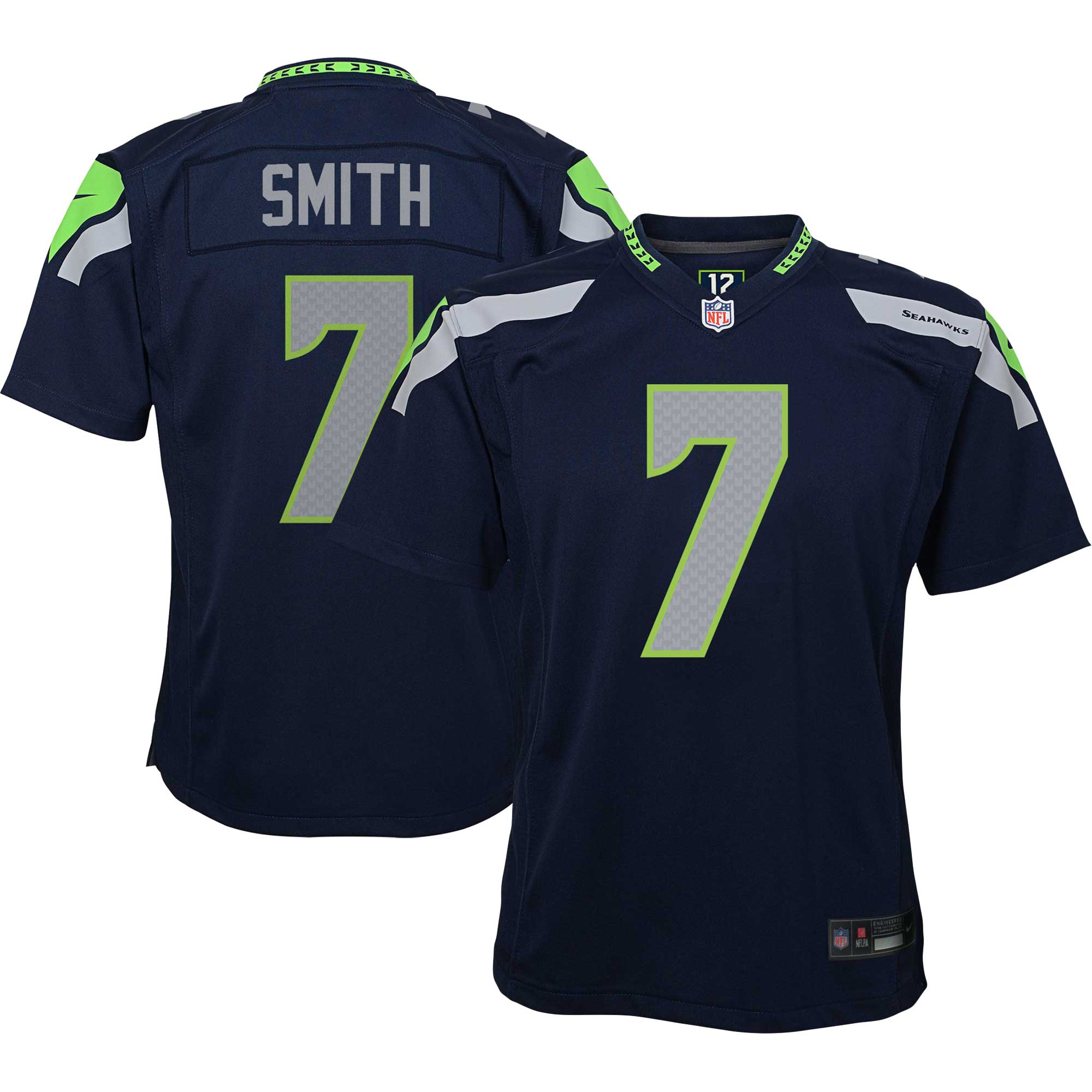 Youth Seattle Seahawks Geno Smith Navy Game Jersey