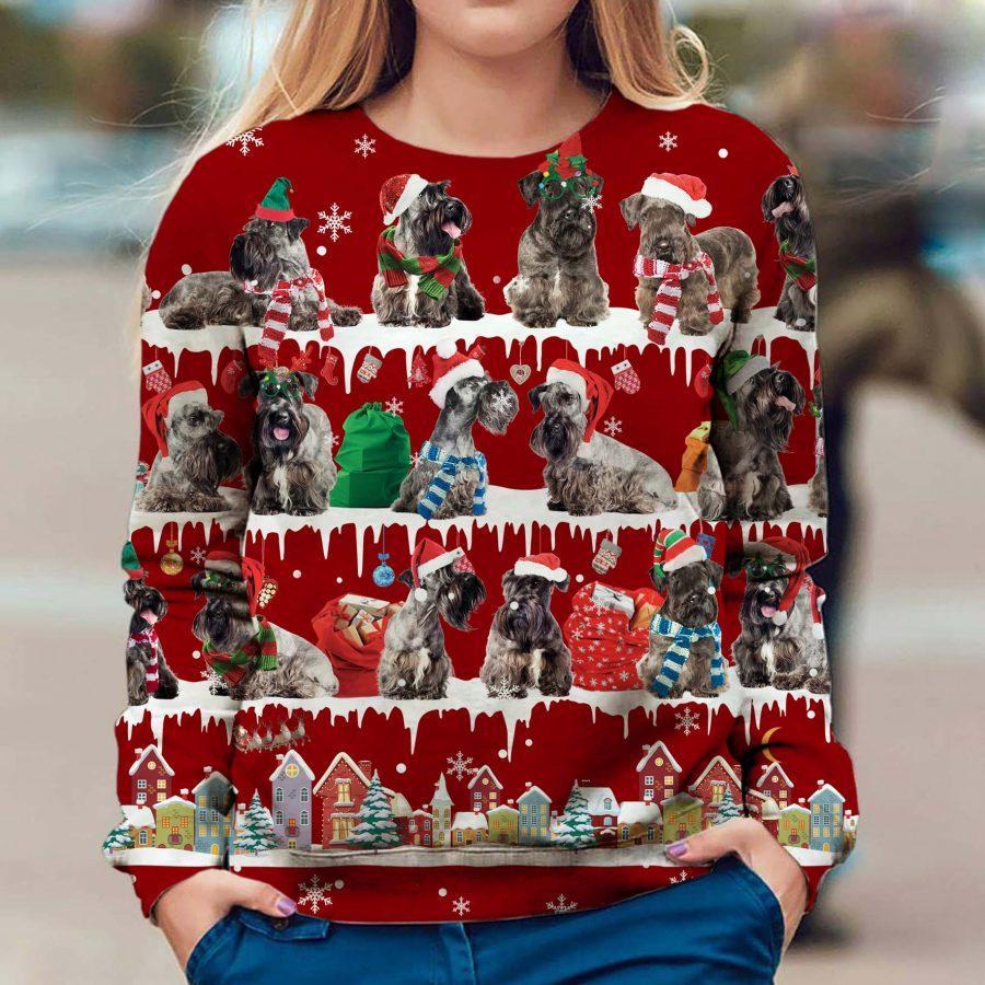 Cesky Terrier – Snow Christmas – Premium Dog Christmas Ugly Sweatshirt, Dog Ugly Sweater