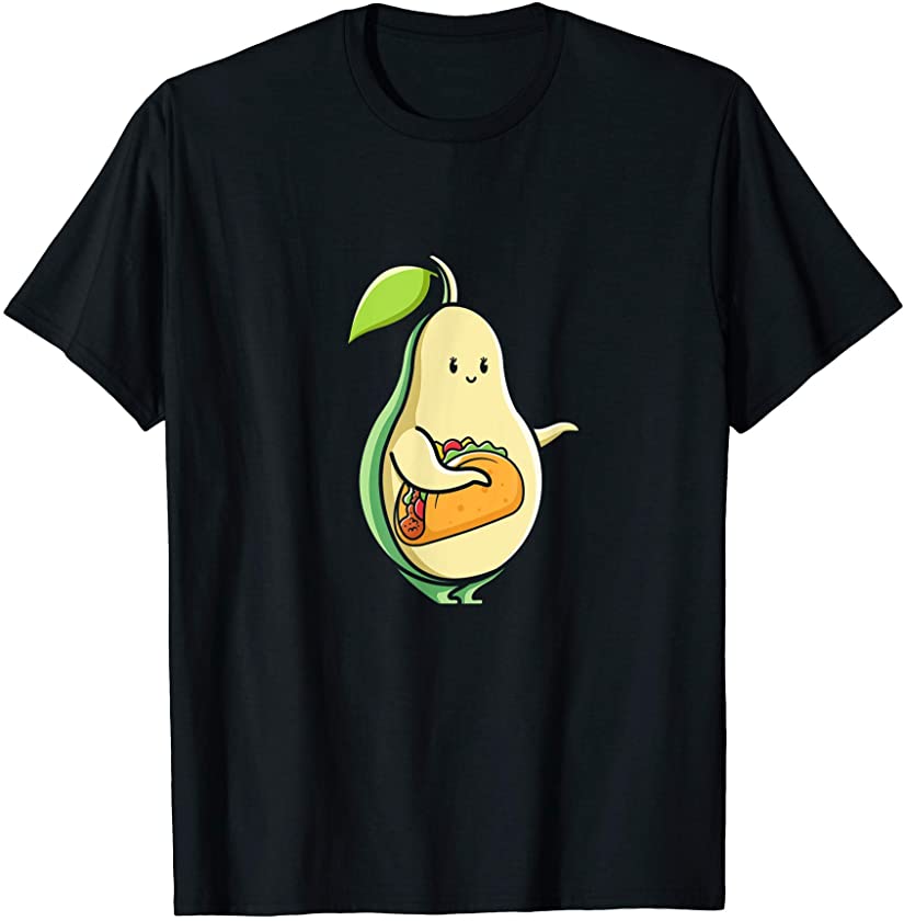 Avocado Carrying Taco Cinco de Mayo Funny Mexican Taco T-Shirt