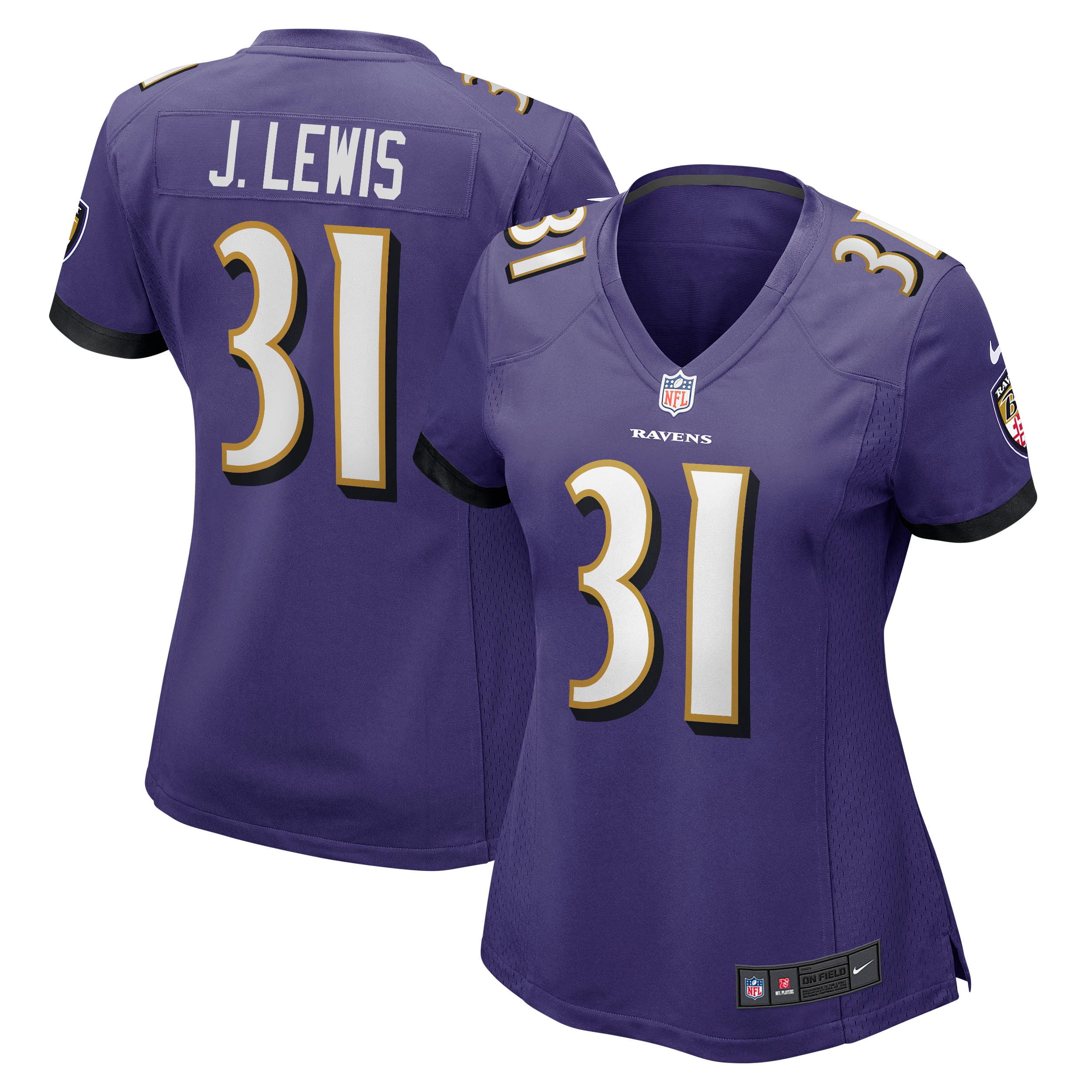 Jamal Lewis Baltimore Ravens Women's Game Retired Player Jersey – Purple