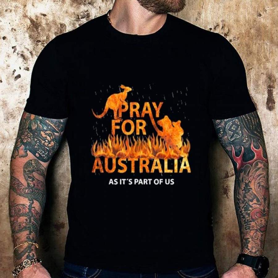 Pray for Australia Rain Save Koala Kangaroo Animals People TShirt Short-Sleeve T-Shirt