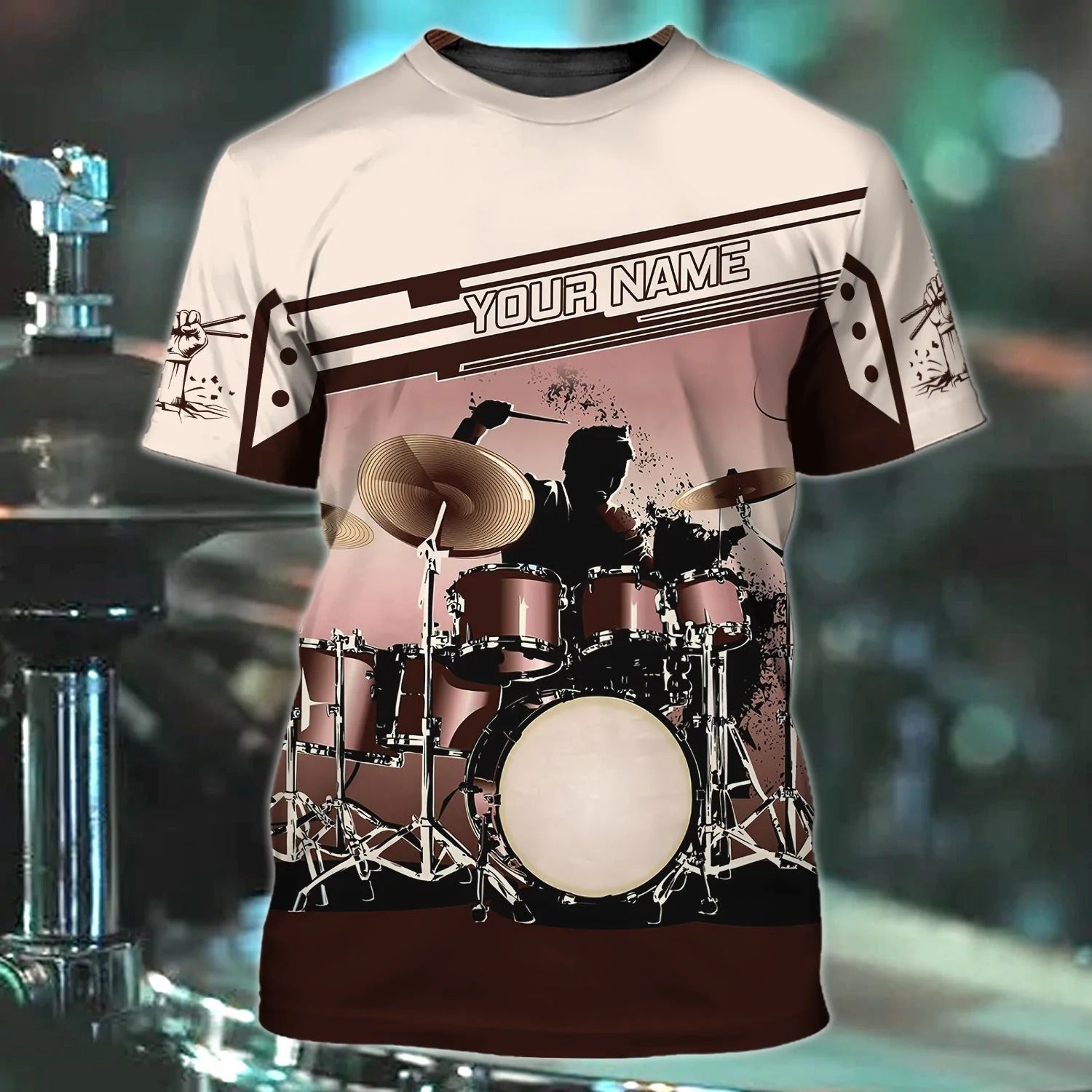 Personalized 3D Drummer Shirt, Beautiful Shirt Playing Drum, Drum Lover Gift, Present To Drummer