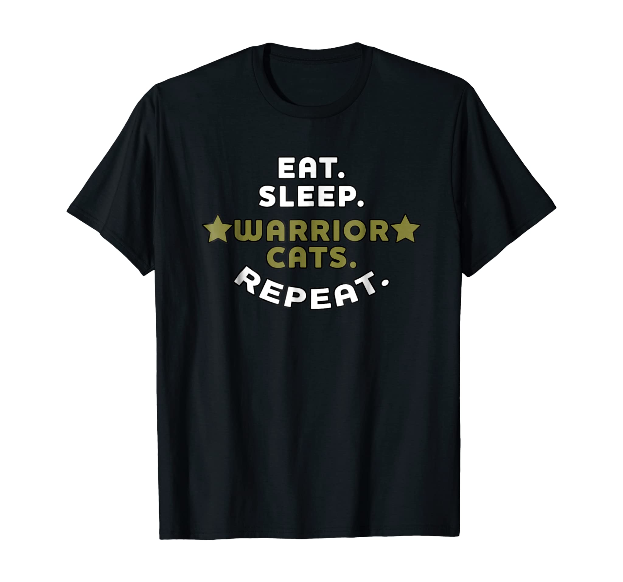 Eat Sleep Warrior Cats Repeat Shirt – Funny Cat Lover TShirt