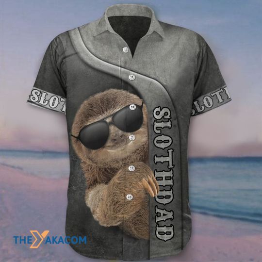 Super Cool Sloth Dad The Best Gift For Animal Lovers Hawaii Hawaiian Shirt