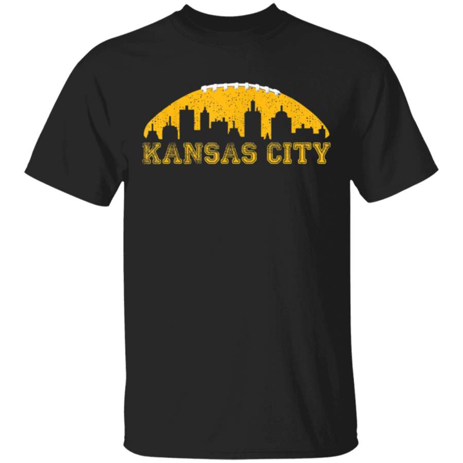 Kansas City Distressed Skyline Football Playoff Championship TShirt G500 5.3 oz. T-Shirt