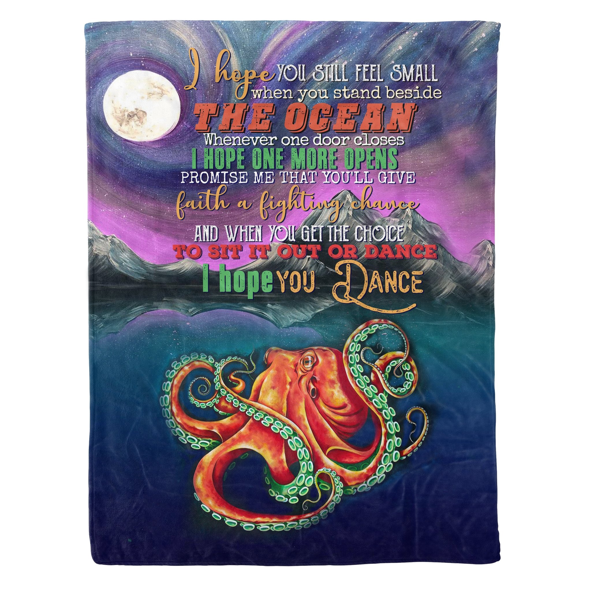 Octopus – I Hope You Dance – Fleece Blanket