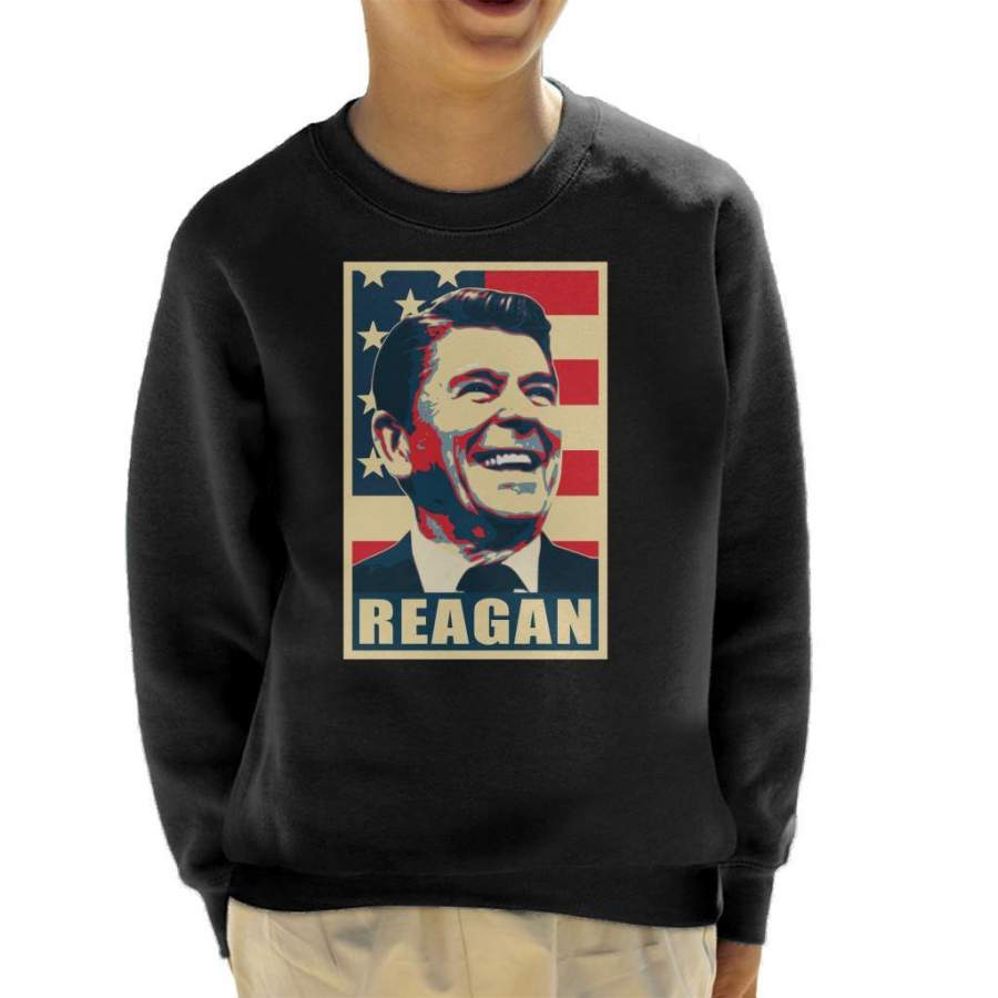 Reagan Propaganda Poster Pop Art Kid’s Sweatshirt