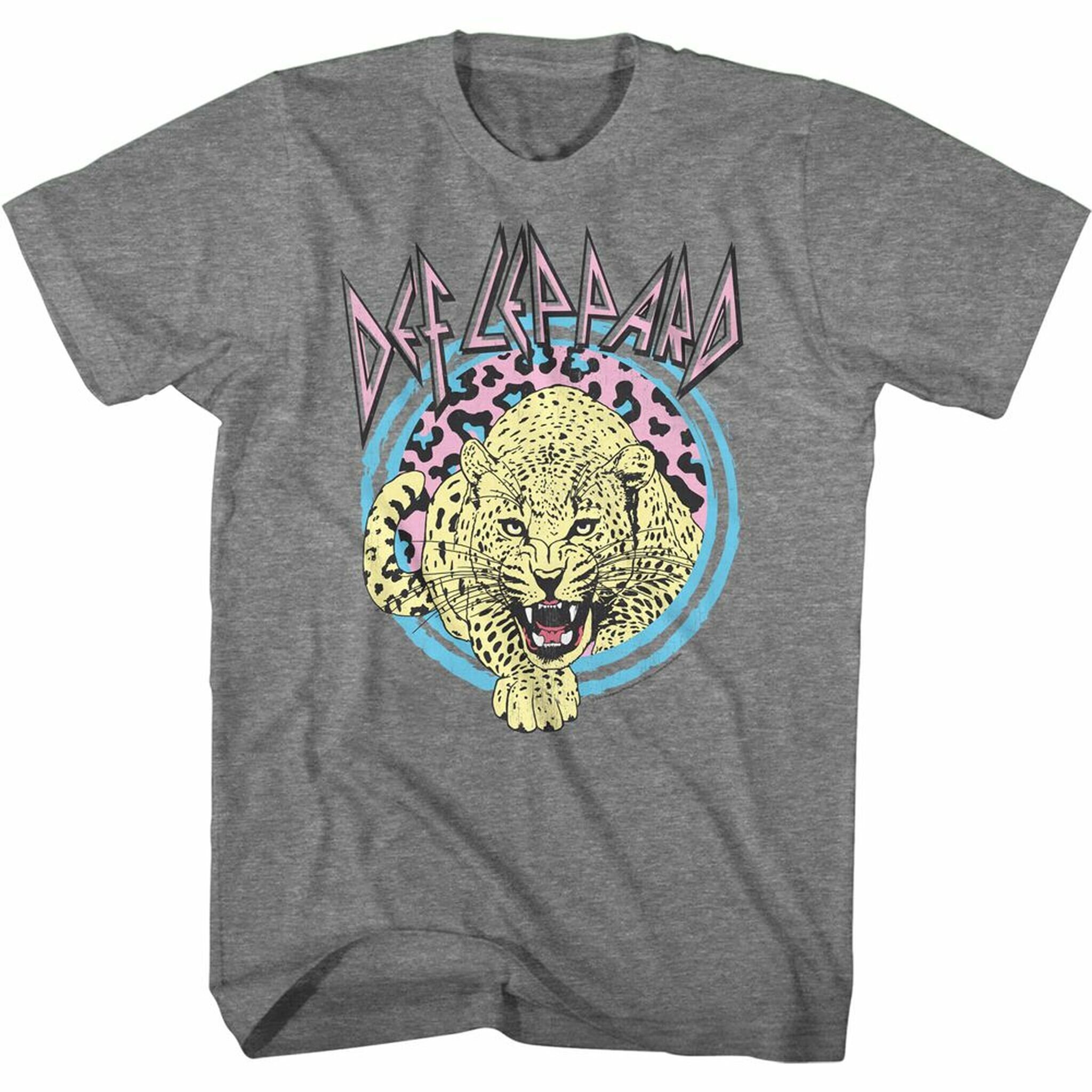 Def Leppard Pastel Leppard 2 Graphite Heather Adult T-Shirt
