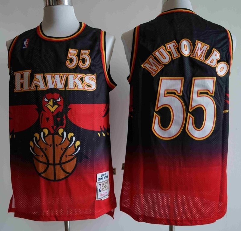 Atlanta Hawks Dikembe Mutombo #55 NBA 2020 New Arrival Black Jersey