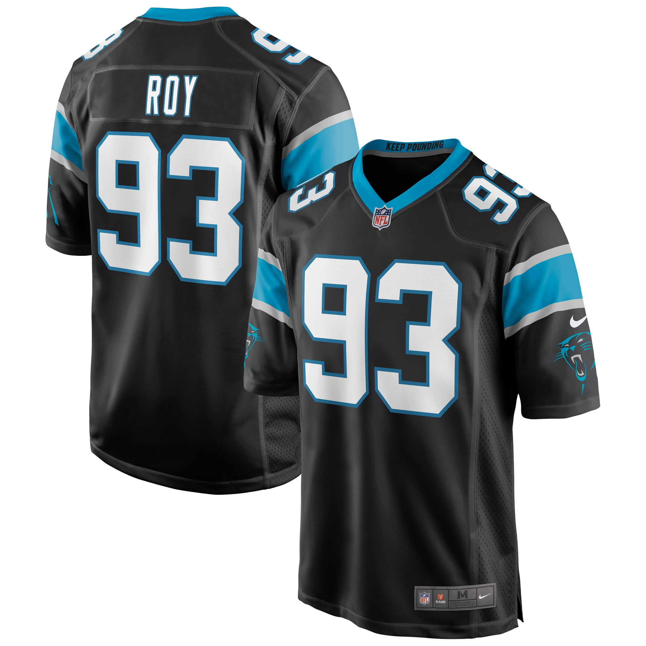 Bravvion Roy Carolina Panthers Game Jersey – Black NFL