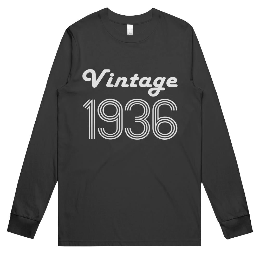 85th Birthday Gifts For Her Age 85 Year Old Mom Vintage 1936 Long Sleeve T Shirts