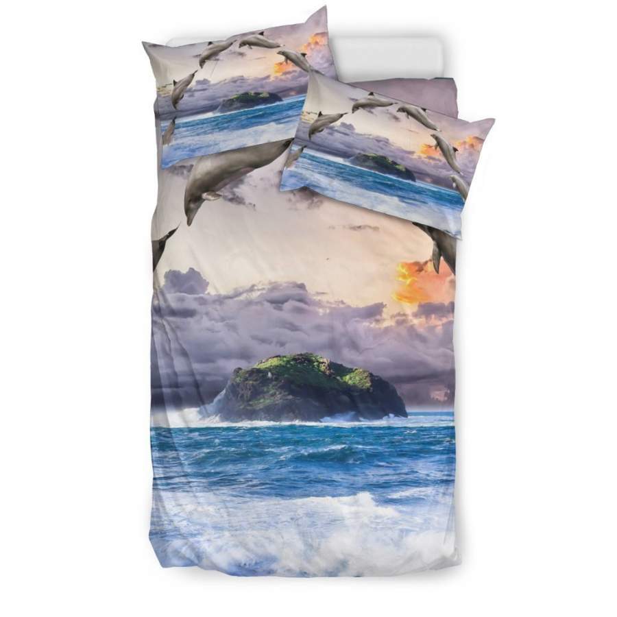 Dolphins 3D Customize Bedding Set Duvet Cover Set Bedroom Set Bedlinen