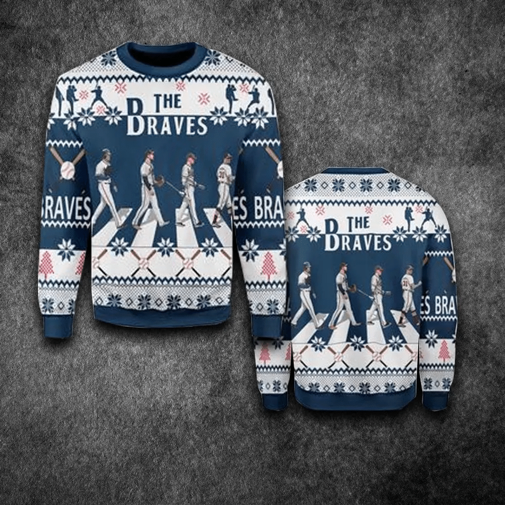 Ugly Sweater The Braves Walking Abbey Road Ugly Christmas Sweater 3D All Over Print 2021