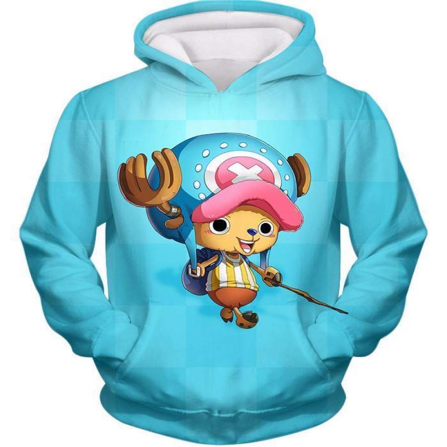 One Piece Hoodie – One Piece Cotton Candy Lover Doctor Tony Tony Chopper Blue Hoodie