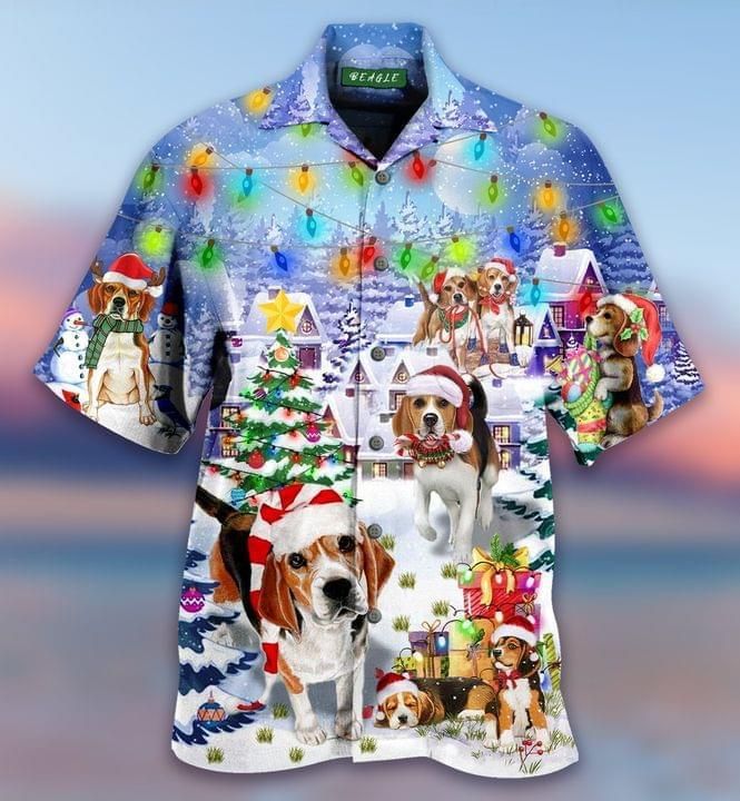 Merry Beagle Christmas Hawaii Shirt Unisex Adult Ha42934