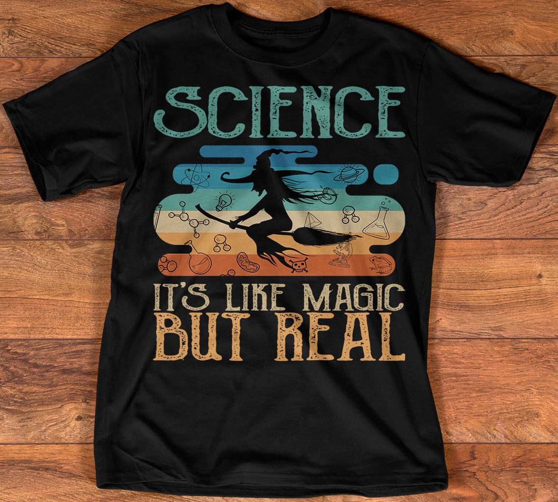 Witch Science It’s Like Magic But Real Halloween Vintage Gift Standard/Premium T-Shirt