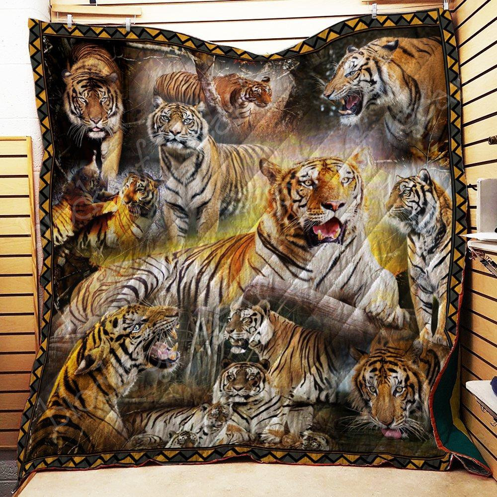 Tiger Quilt Blanket Great Customized Gifts For Birthday Christmas Thanksgiving Perfect Gifts For Tiger Lover