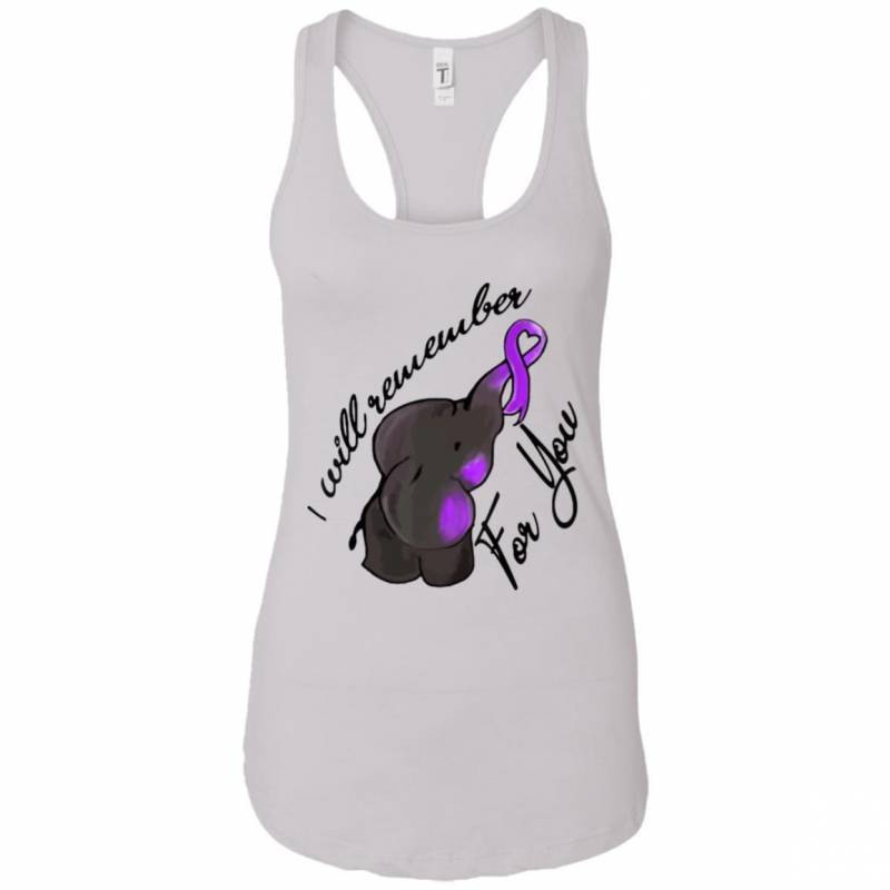 I Will Remember For You End Alzheimers Elephant Ladies Tank