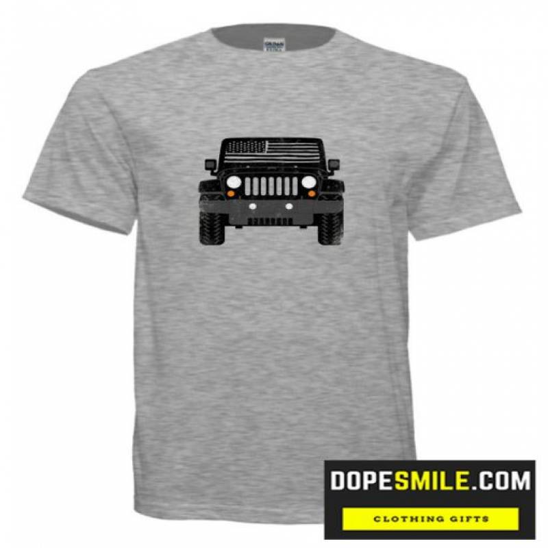 American Flag Jeep T-Shirt