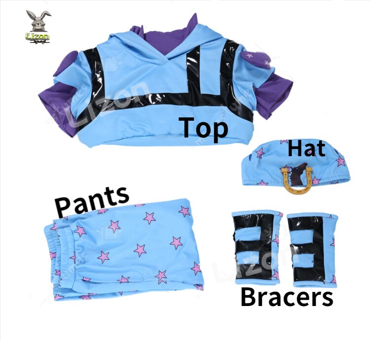 Anime JoJo Bizarre Adventure Steel Ball Run Johnny Joestar Cosplay CostumeTop Pants Hat Bracer for Halloween Carnival alx