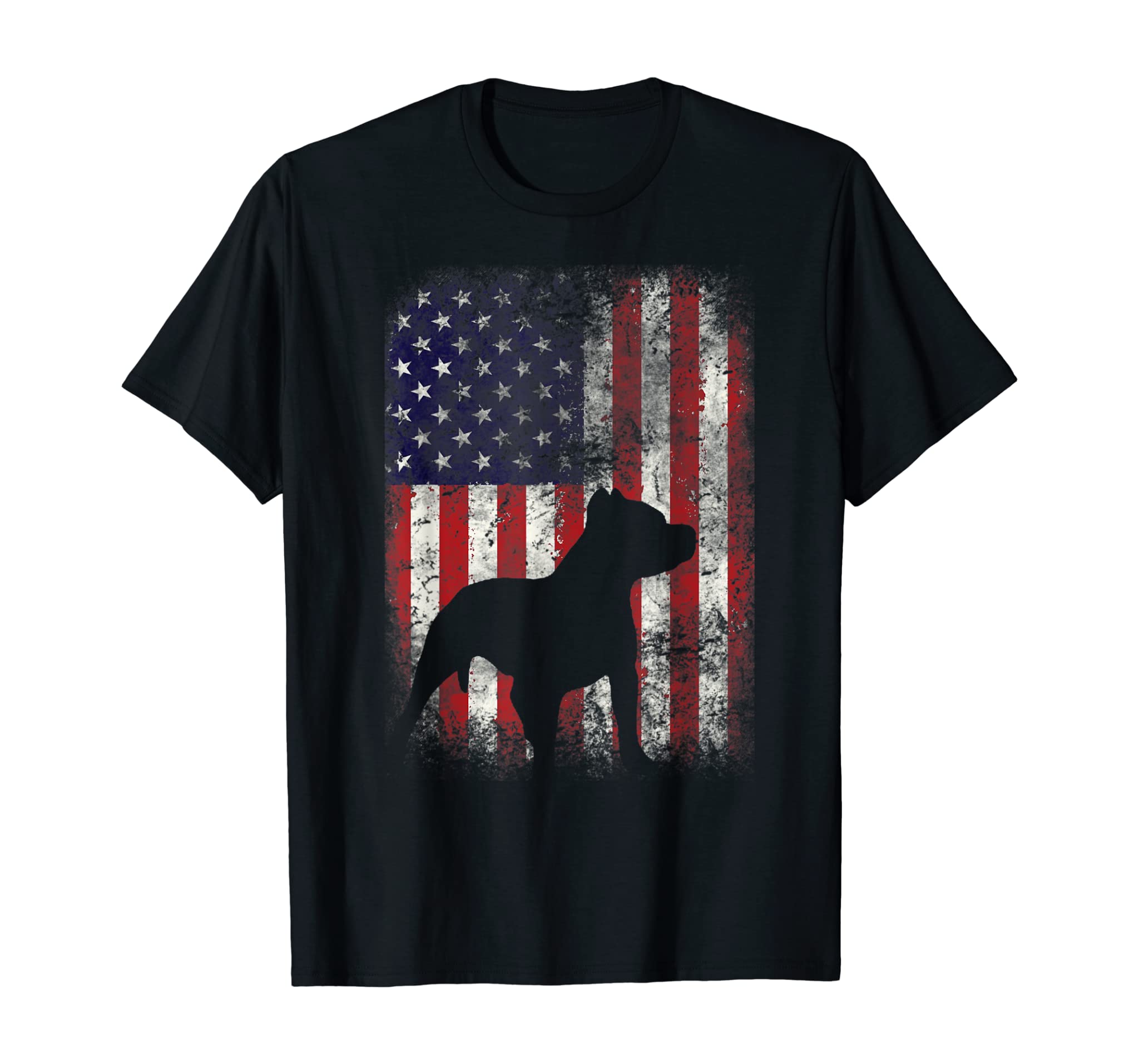 Pitbull American Flag Shirt USA Patriotic Dog Gift