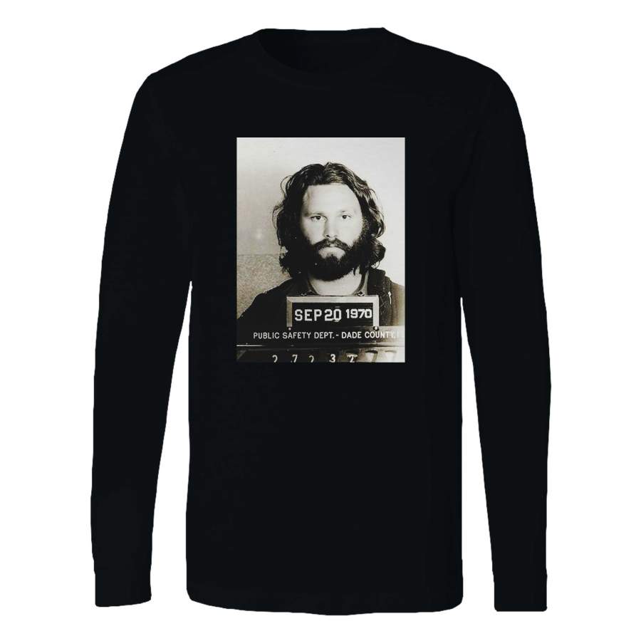 Jim Morrison Mugshot Long Sleeve T-Shirt