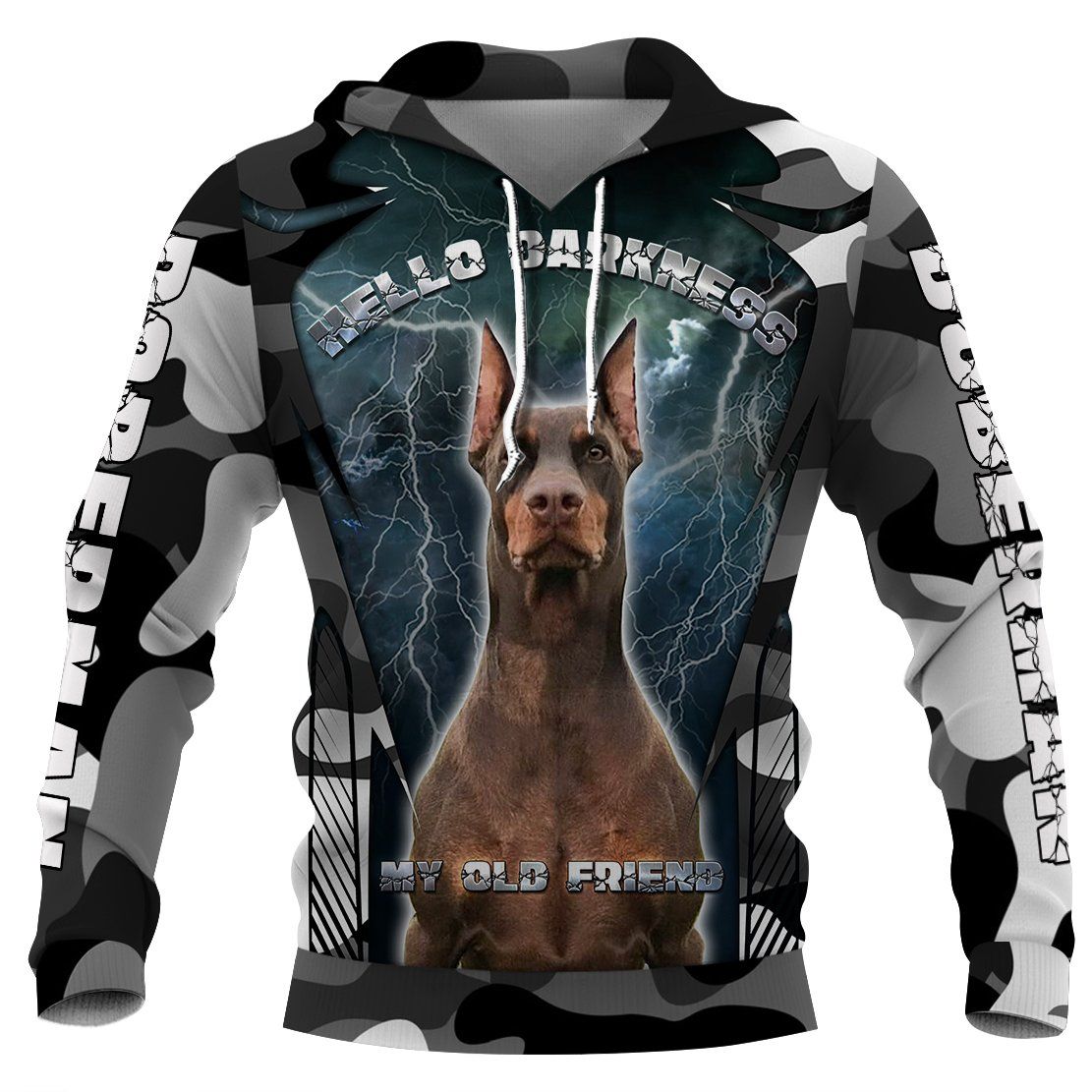 Doberman Hello Darkness, My Old Friend Limited Edition 3D Full Printing