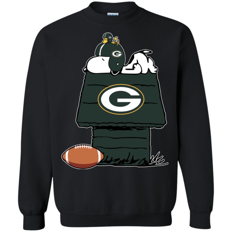 Green Bay Packers Snoopy And Woodstock Waiting For Football Season T-Shirts Long Sleeve Hoodies Sweatshirts