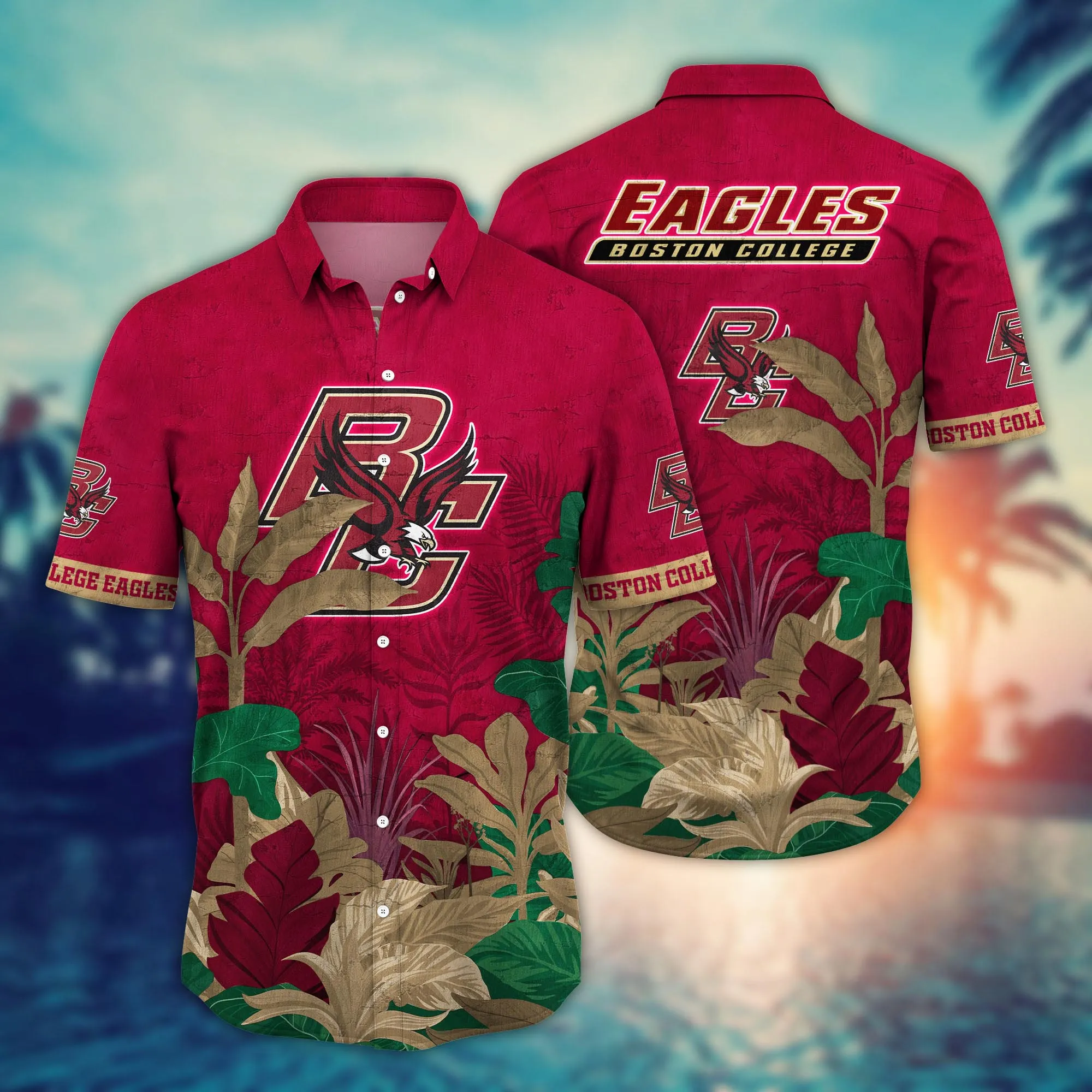 Boston College Eagles NCCA Hawaiian Shirt Daylight Aloha Shirt