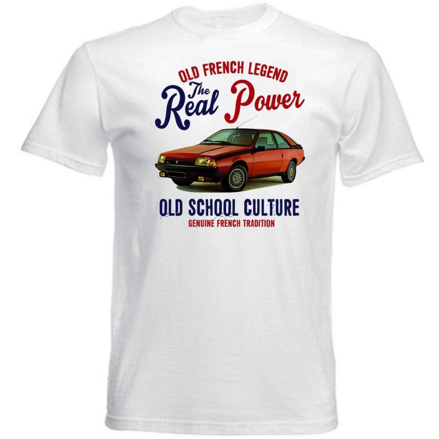 Vintage Renault Fuego White Graphic Tee Shirt Mens Round Neck Short Sleeves Cotton T-shirt Bottoming T Shirt Fashion Tops Casual Clothing