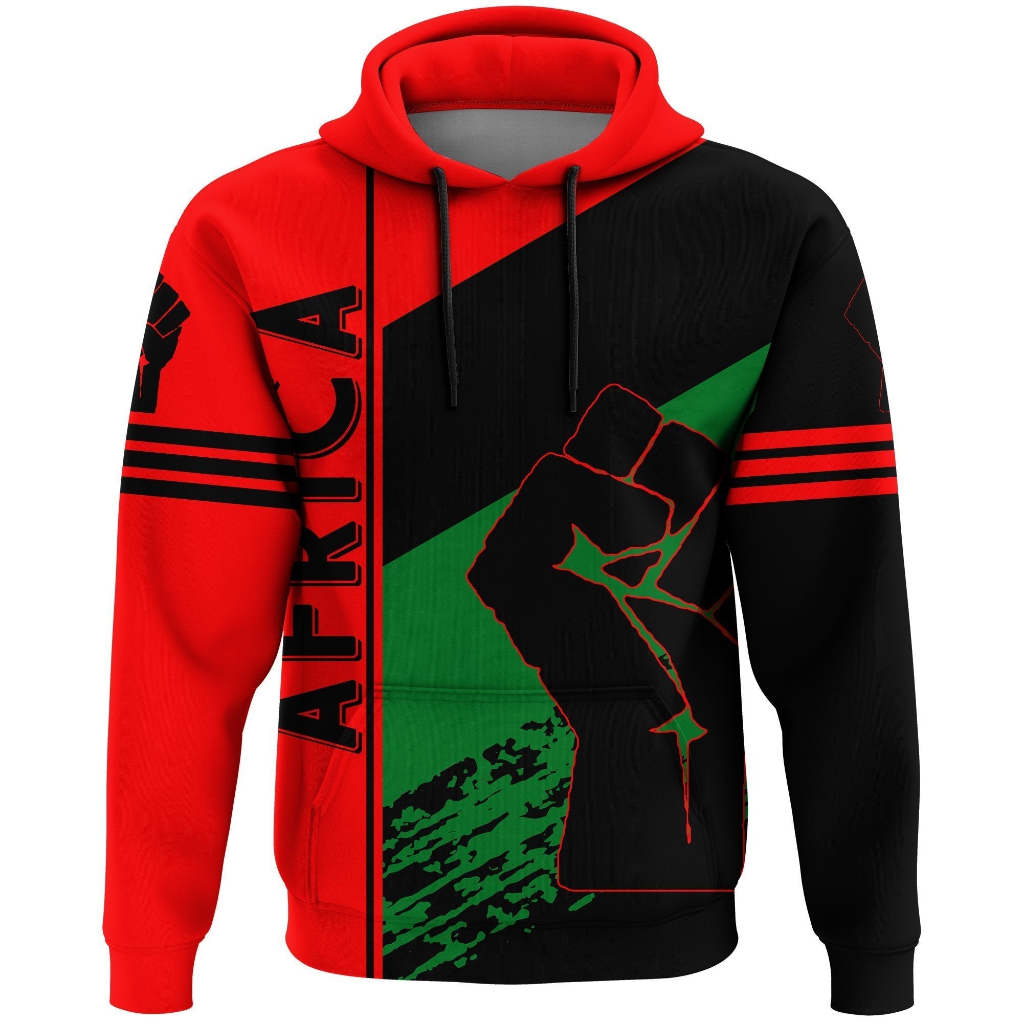 Wonderprint Hoodie – Pan-Africanism Hoodie Quarter Style