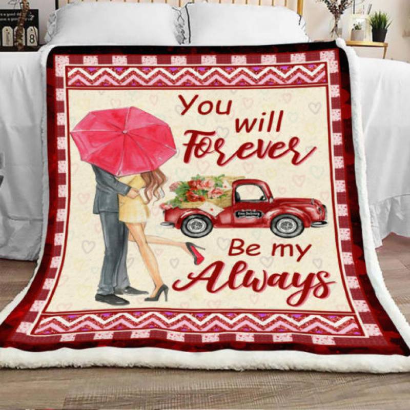 Red Truck Valentine Sherpa Blanket JR0801 71O43