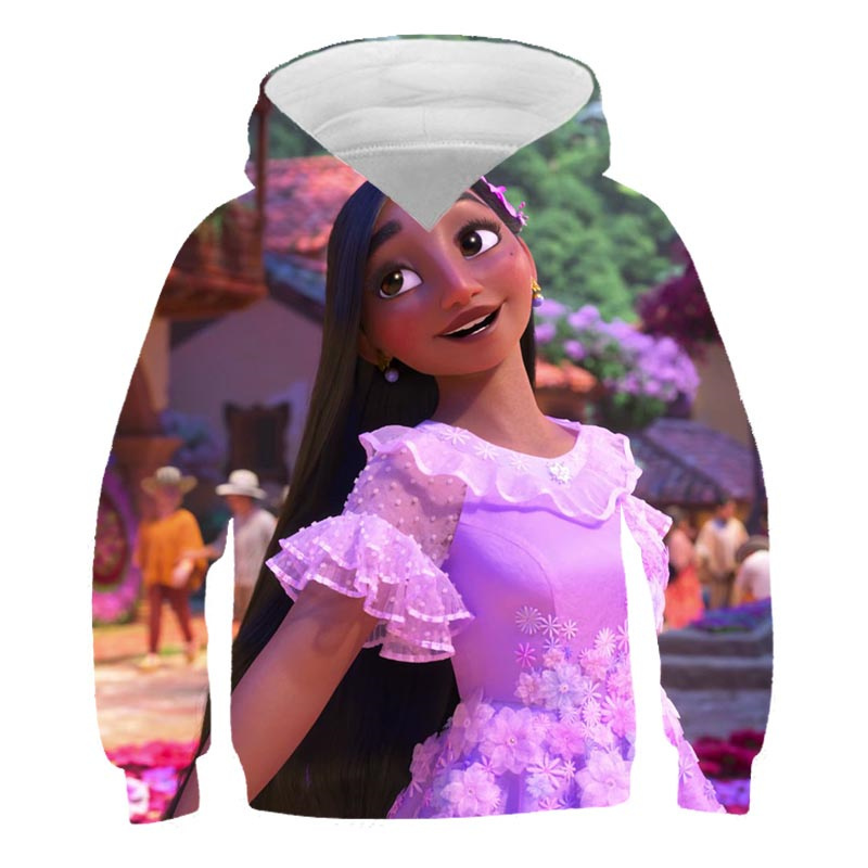 3D Printed Encanto Mirabel Hoodie Kids Disney Sweatshirts Girls Oversized Hoodie Girls Teen Streetwear Jumpers Kids Cute Tops alx