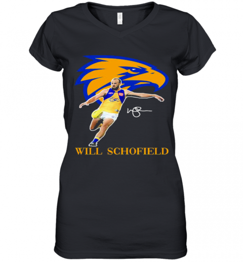 Will Schofield Player Of Team Philadelphia Eagles Football Signature Women’S V-Neck T-Shirt