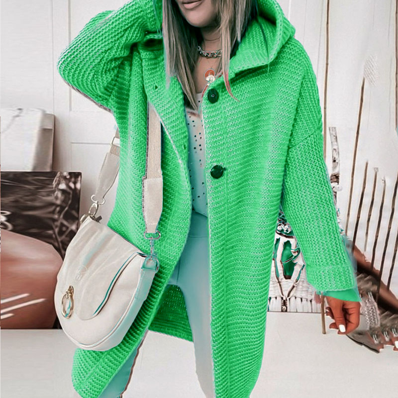 Women Knitted Cardigan Autumn Winter Long Sleeve Oversized Sweater Hoodies Ladies Solid Loose Long Cardigans Rebeca Punto Mujer alx