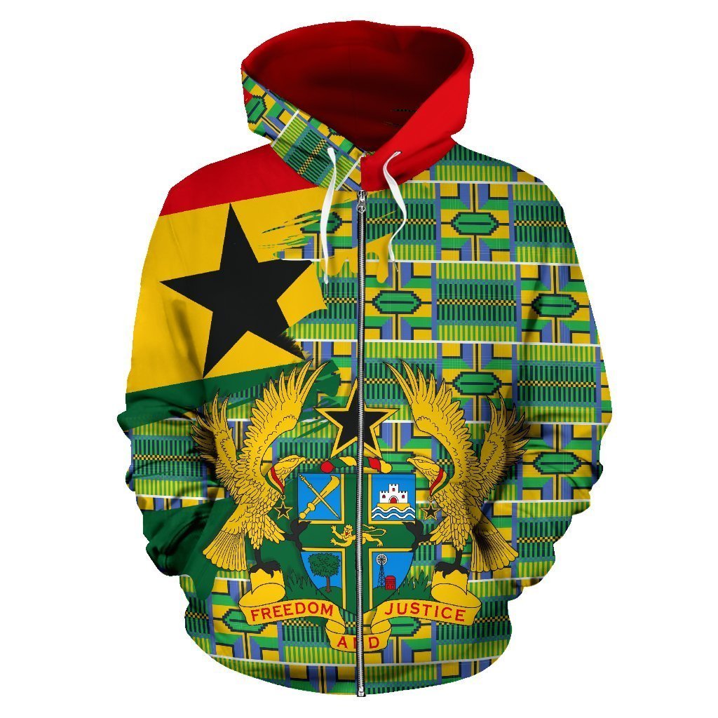 Greek Life Hoodie – Kente Seamless Green Zip Hoodie – Gash Style