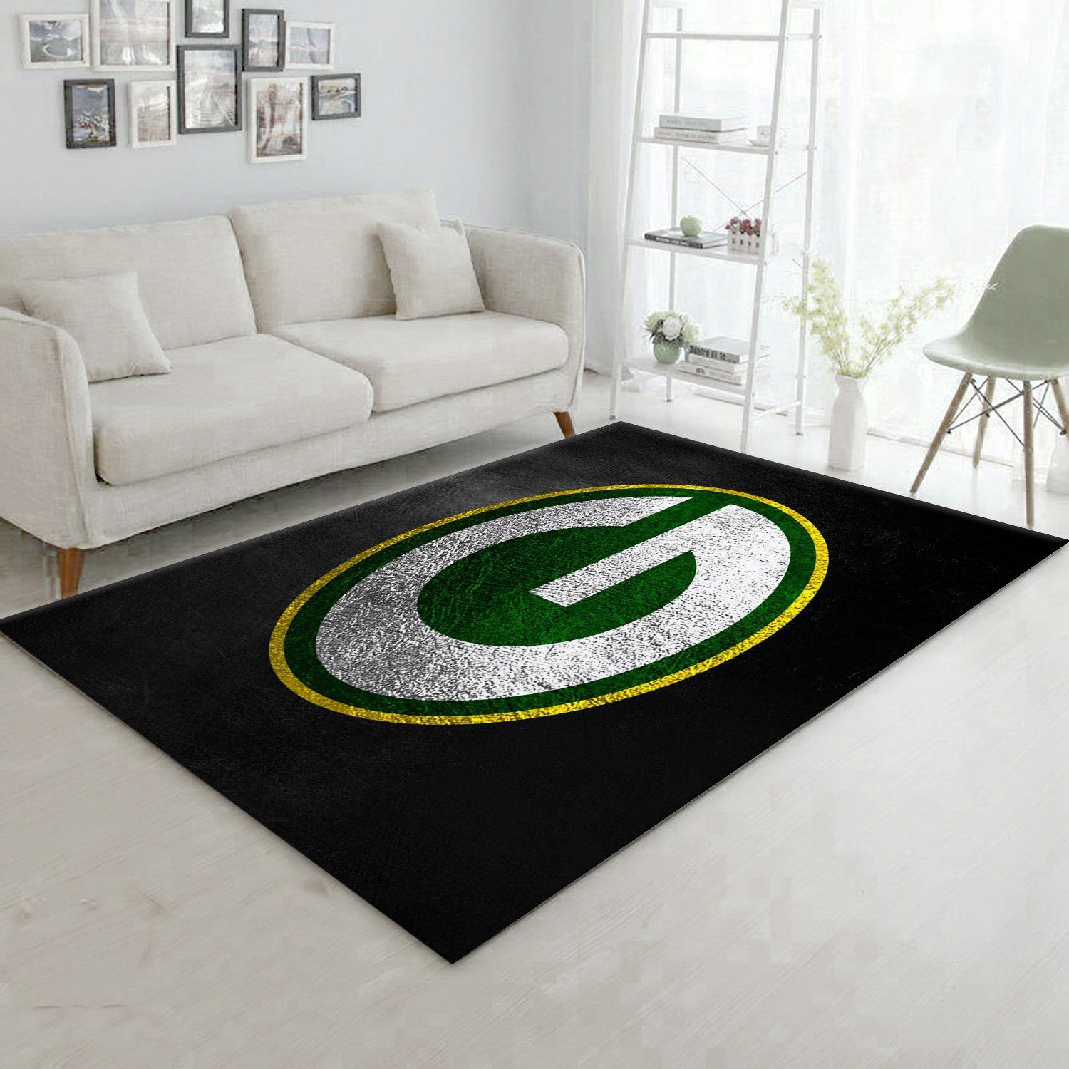 Green Bay Packers Area Rug For Christmas Living Room Rug Family Gift Us Decor